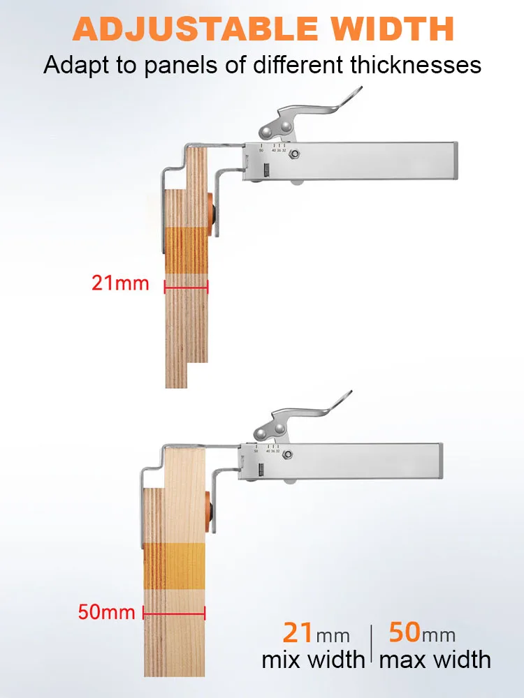 Abrazadera de fijación de cajón ajustable, Clip de fijación de cajón Universal, abrazaderas de instalación frontal de cajón de acero inoxidable, abrazadera para carpintería