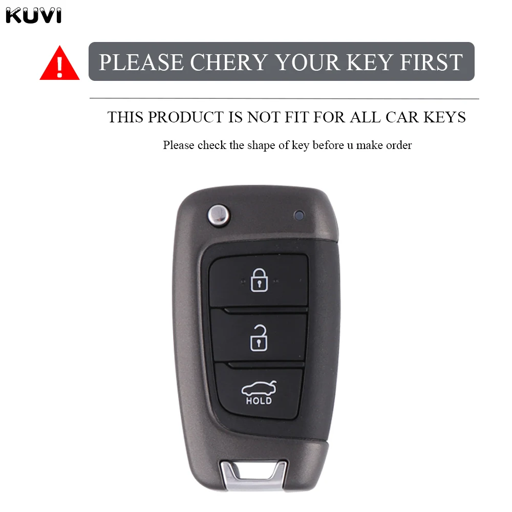 New TPU Car Flip Key Case Cover Fob For Hyundai Elantra Solaris Tucson i30 i35 i40 KONA Genesis Santa Fe Azera Holder Shell