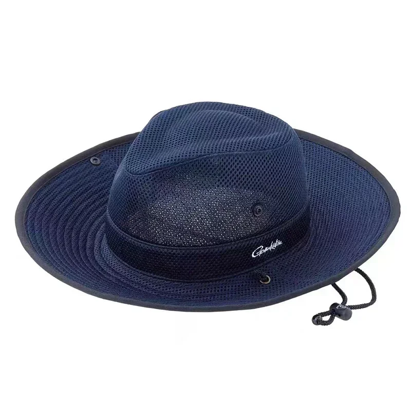 Gamakatsu-Sombrero de ala ancha para pesca de carpa, gorra de protección solar impermeable con correa ajustable para la barbilla, sombreros de cubo Unisex para senderismo al aire libre