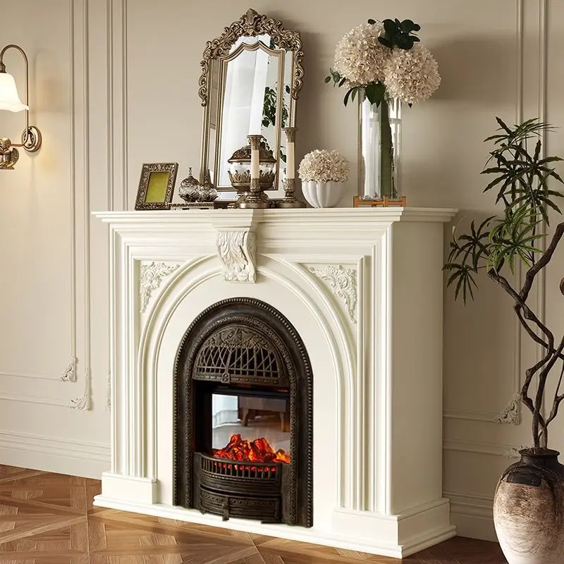 French Internet celebrity mantel porch bed and breakfast villa heating living room decoration 3D simulation fire cabinet decorat