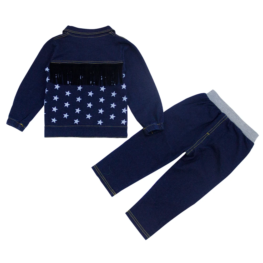 أزياء ربيع الخريف طفل الفتيان بدلات رياضية الأطفال ملابس كاجوال مجموعات الدنيم الملابس للأطفال الأولاد الملابس