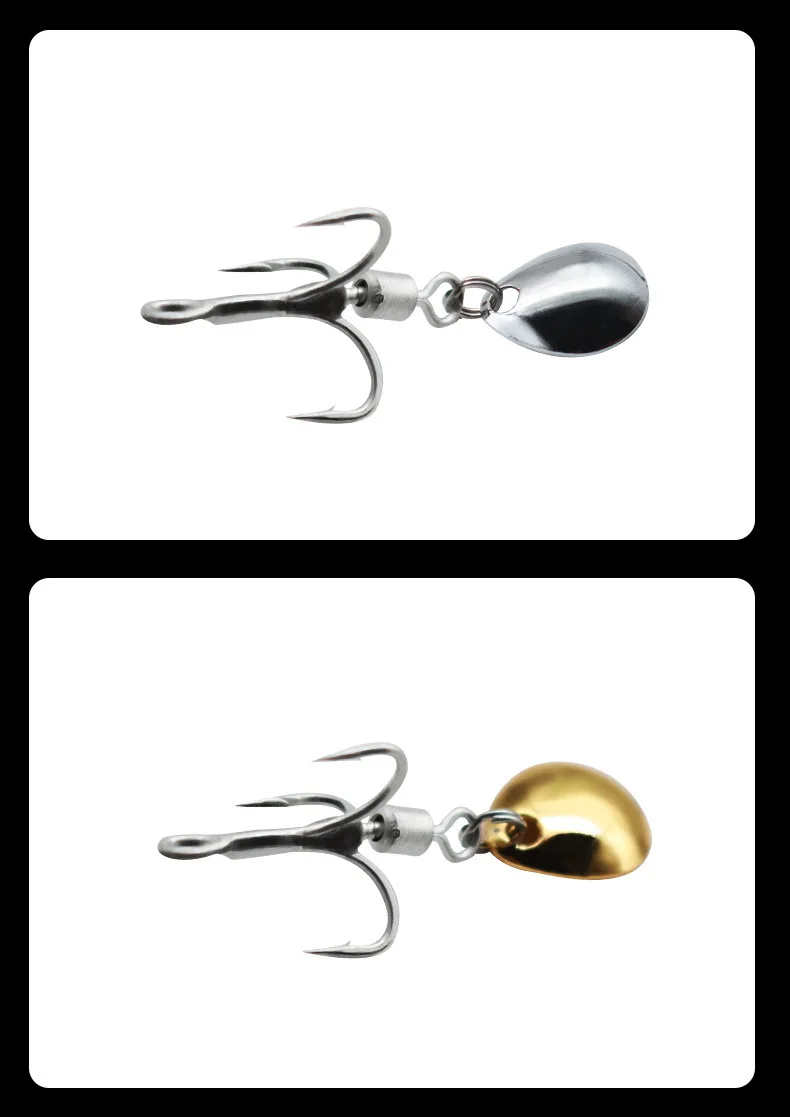 Angelgerät Zubehör Locken High Speed Rotation Laut Löffel Harten Köder DIY Qualität Drillinge Spinn Texas Rig Ozean Spinner – Detail 7