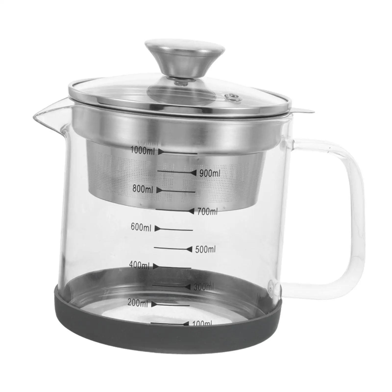 Soybean Milk Strainer Iced Tea Pitcher Portable Glass Teapot with Strainer for Beverage Loose Leaf Tea Nut Milk Yogurt Cafe
