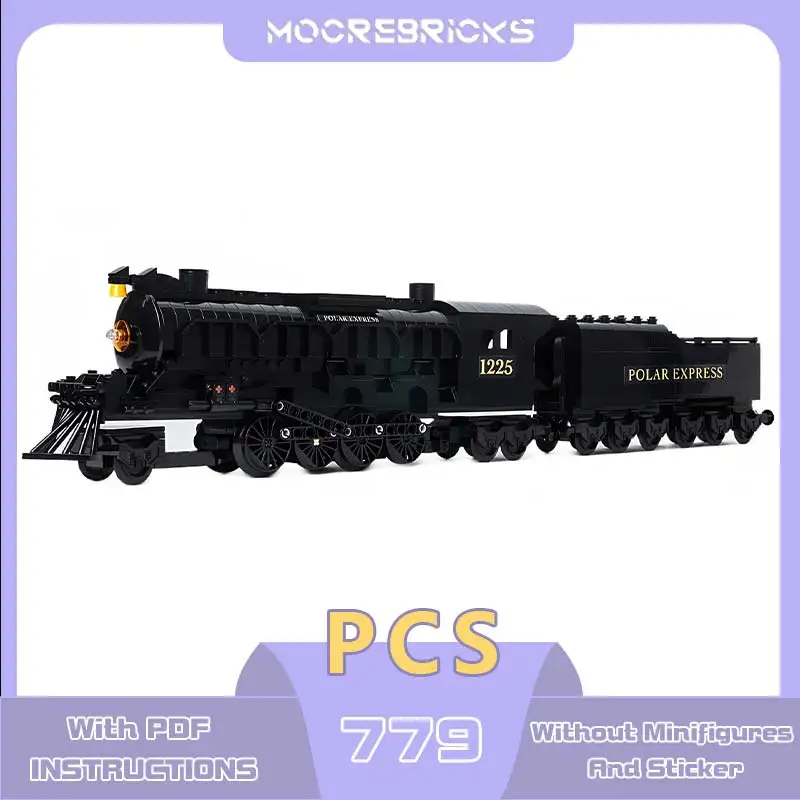 Popular The Polar Express Building Blocks Steam Train Model Mini Bricks Rail Vehicles Retro Toys Children\'s Holiday Gifts