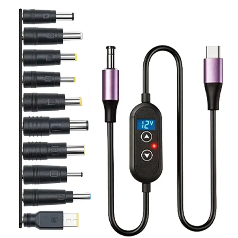 【RECOMENDAR】140W Power Booster Cable Type C Boost Cable 140W Power Booster Cable With 10 Connectors For Voltages 5V/9V/12V/15V/2