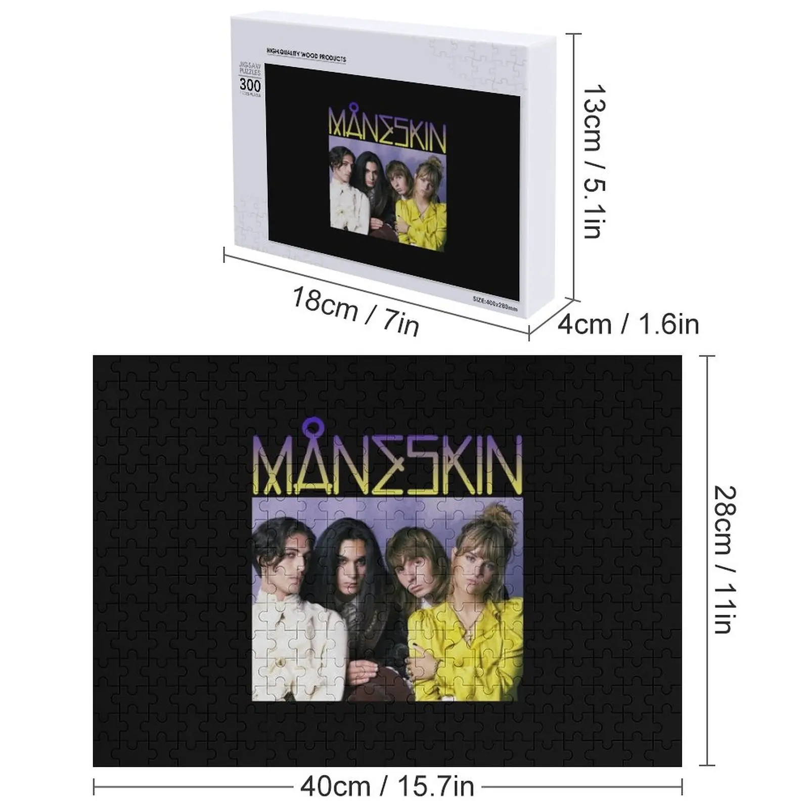 Composizione in legno del puzzle Maneskin per bambini Puzzle personalizzato personalizzato con nome in legno