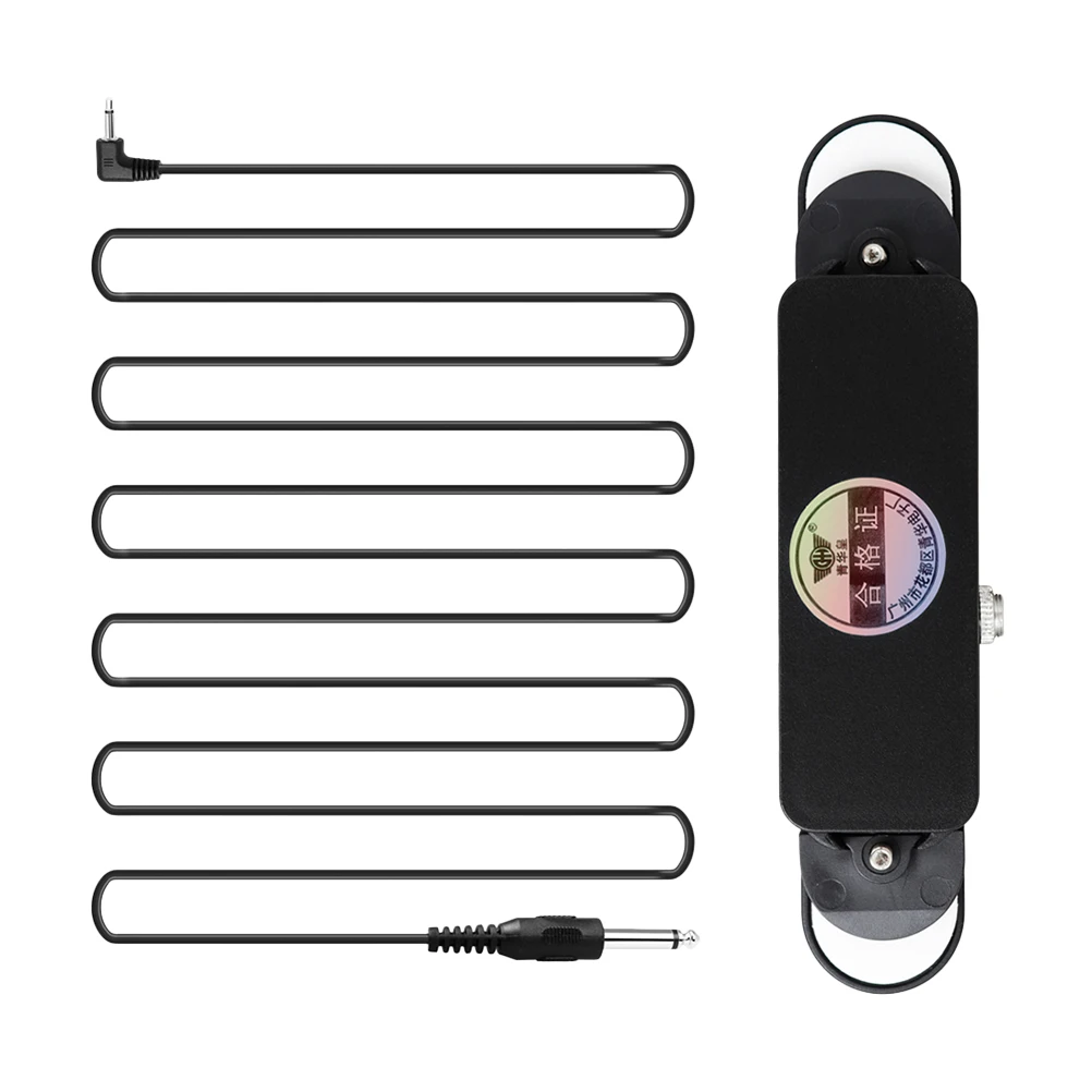

Mini Black Guitar Pickup Transducer Sound Hole 12 Hole Pickup For Acoustic Guitars Metal Design 3M Cable Padded Clip Replacement