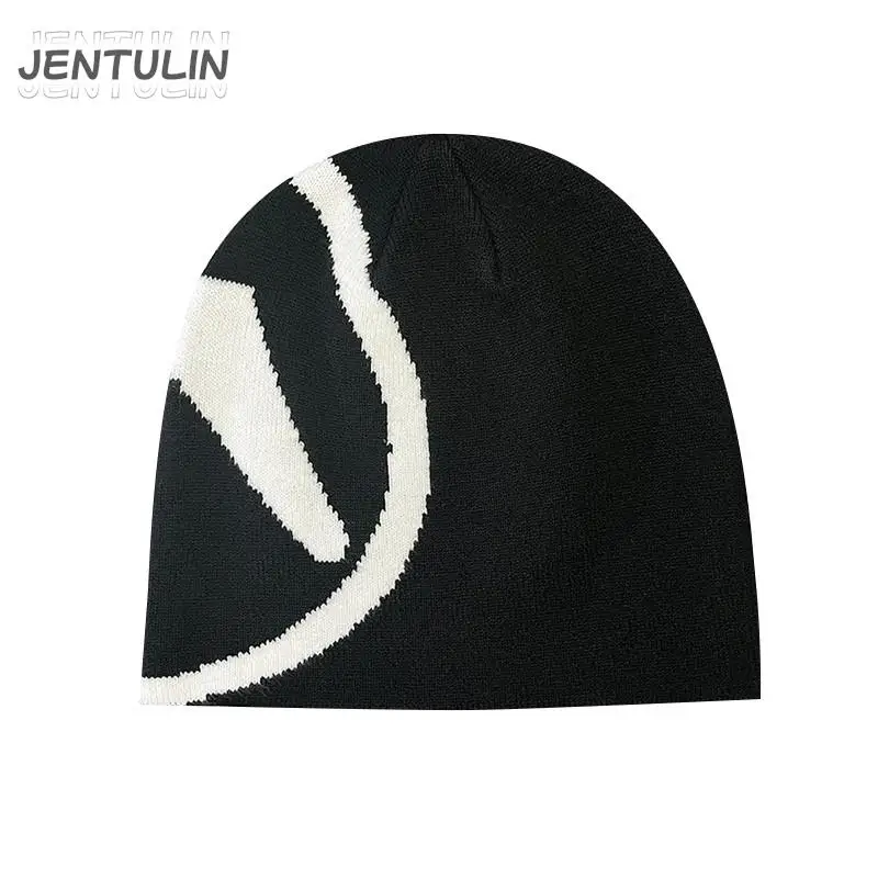 Punk Hat Knitting Beanies Aphex Twin Caps For Men Hip Hop Skullies Streetwear Unisex Y2k Winter Balaclava Kpop Vintage Goth Warm