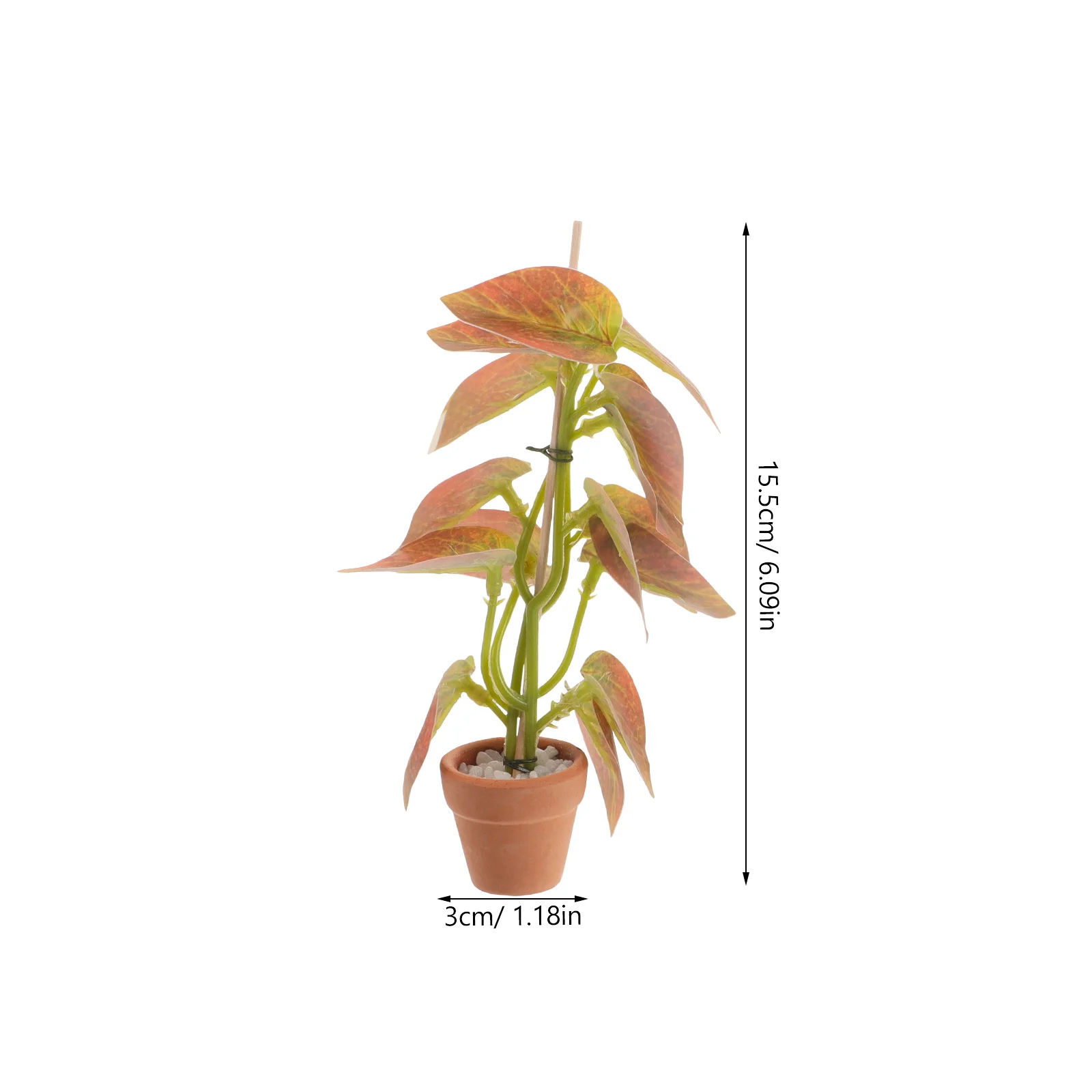 Plantas en macetas en miniatura para casa de muñecas, decoración realista de bonsái, vegetación falsa para el hogar, mesa de oficina, Mini accesorios de jardín, 3 uds.