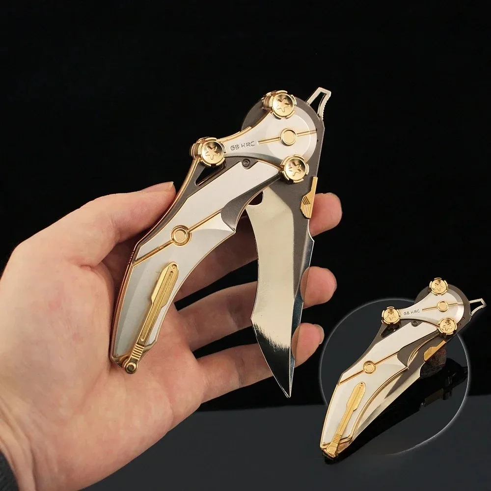 Folding Karambit Trainer | CS:GO Mercy Blade Alloy Replica, Non-Sharp Practice Knife for Collection, Cool Prop Gift