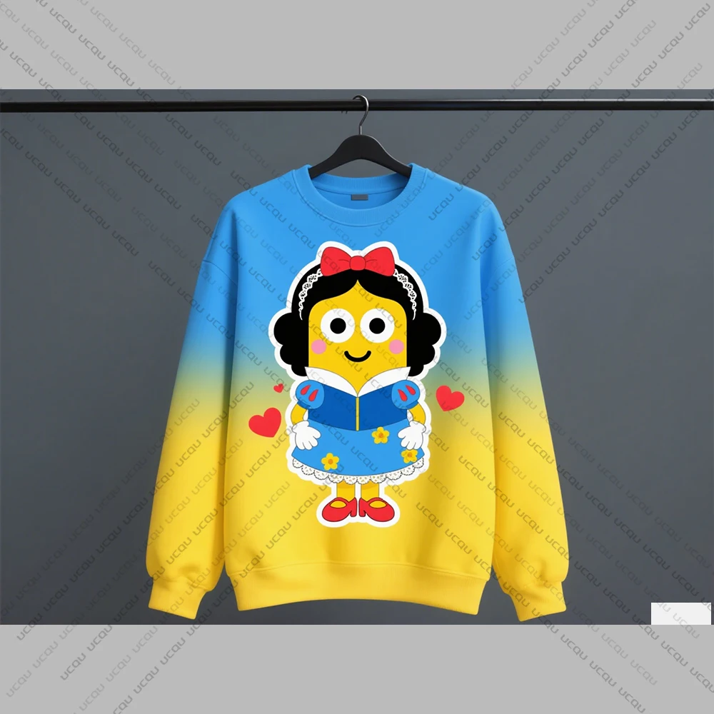 2025 Disney Women's Pure Sweatshirt Hooded Sweatshirt Fashion Casual Pants Unique Print Plus Size Streetwear Hip-Hop Style