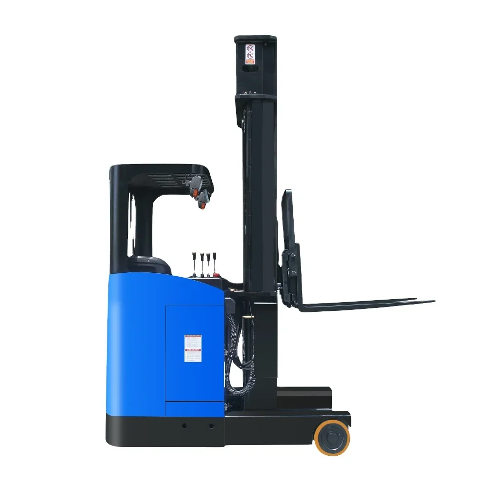 Warehouse narrow aisle electric forklift 1.5 ton 1.6 ton 2 ton electric reach forklift truck