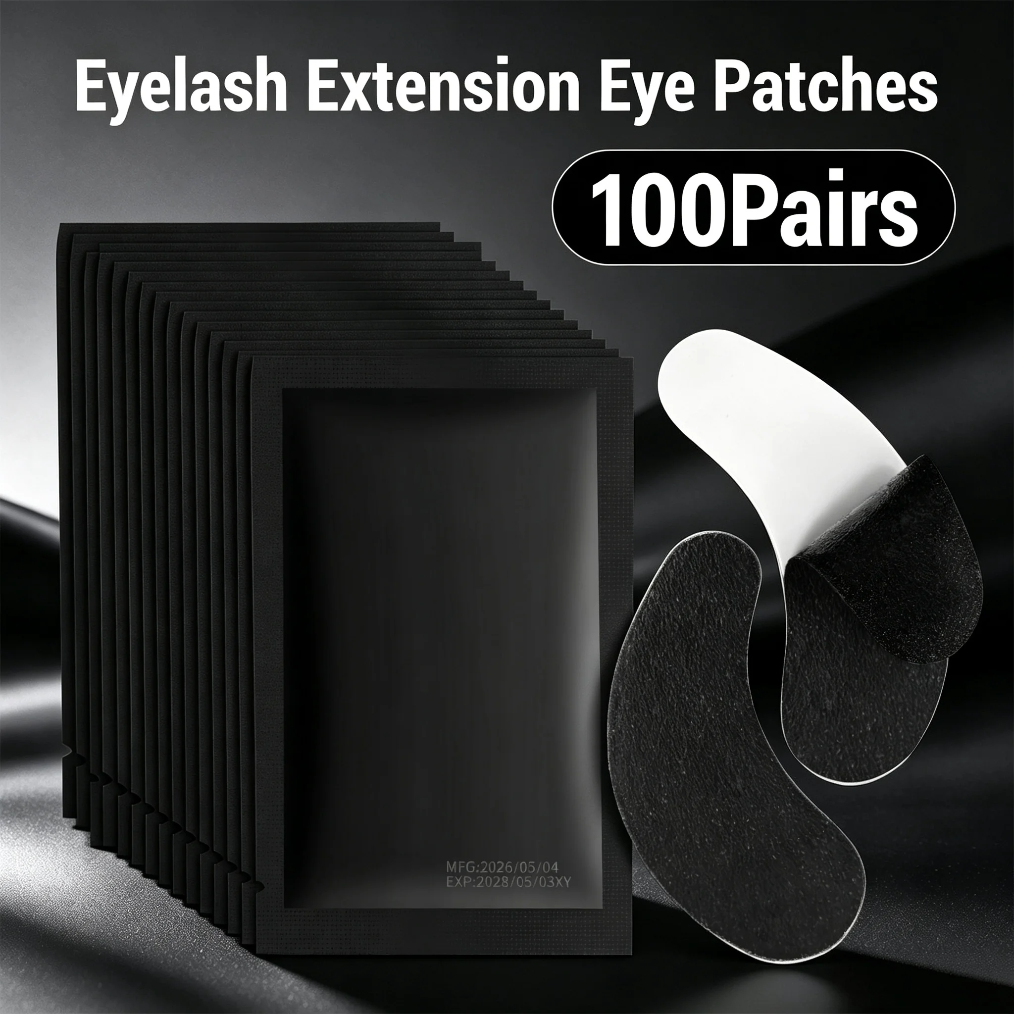 Lash Mapping Sticker - 100 Pairs Black Eyelash Extension Eye