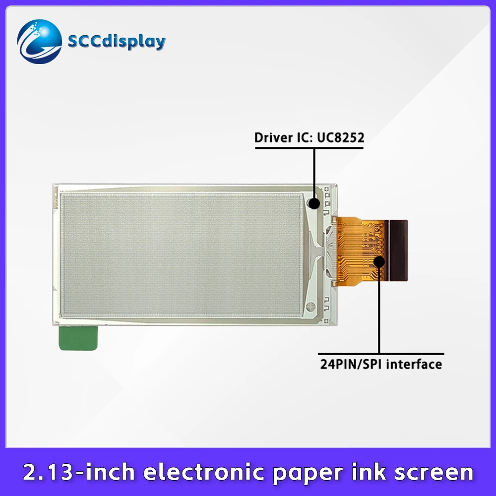 Low energy consumption 2.13-inch electronic paper ink screen SJXD-E0213A06 E-Ink electronic paper display screen 24PIN/SPI
