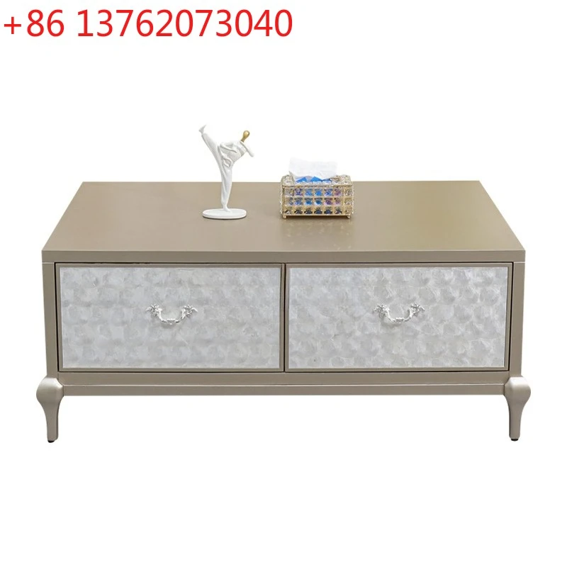 

Американский светлый роскошный журнальный столик, современный простой бытовой гостиной, прямоугольный корпус, высококачественный журнальный столик из цельного дерева