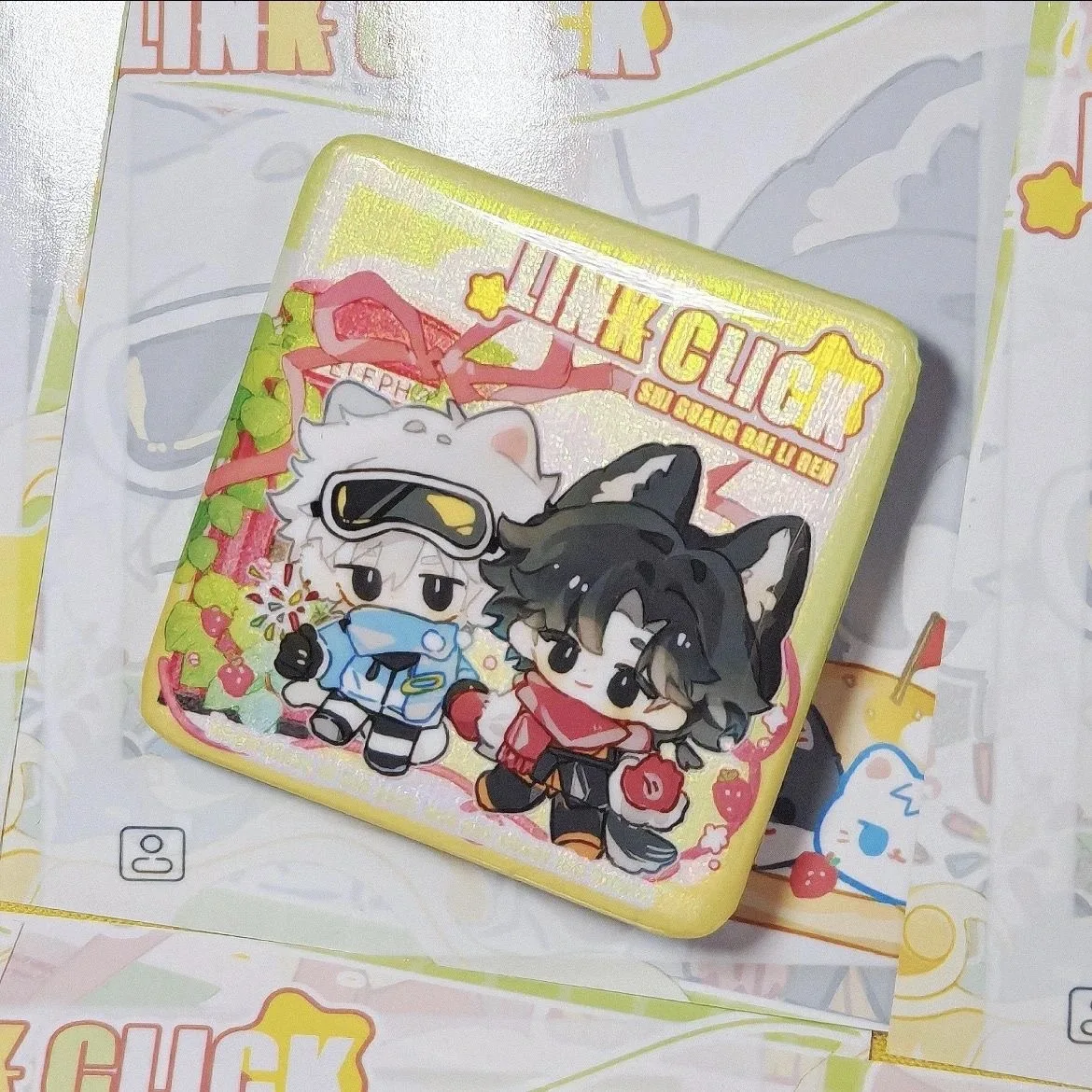 Агент по времени, окружающий вентилятор, долина Ченг, час Лу Гуан, квадратный бар для косплея, домашний подарок, брошь