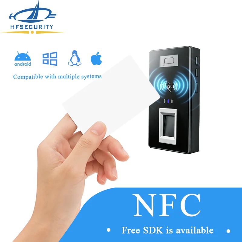 HF7000Pro Wireless Fingerprint Scanner Digital Fingerprint Reader Application with Voice Guidance for Outdoor Use