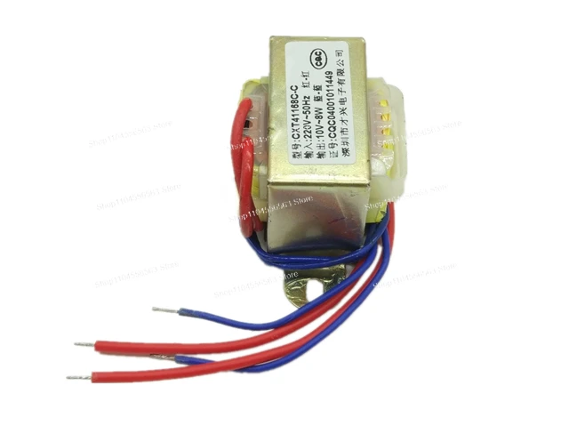 Трансформатор EI41, силовой трансформатор 8 Вт, 8 ВА, 220 В до 10 В, 0,8 А, 0,5 А, универсальный, из чистой меди