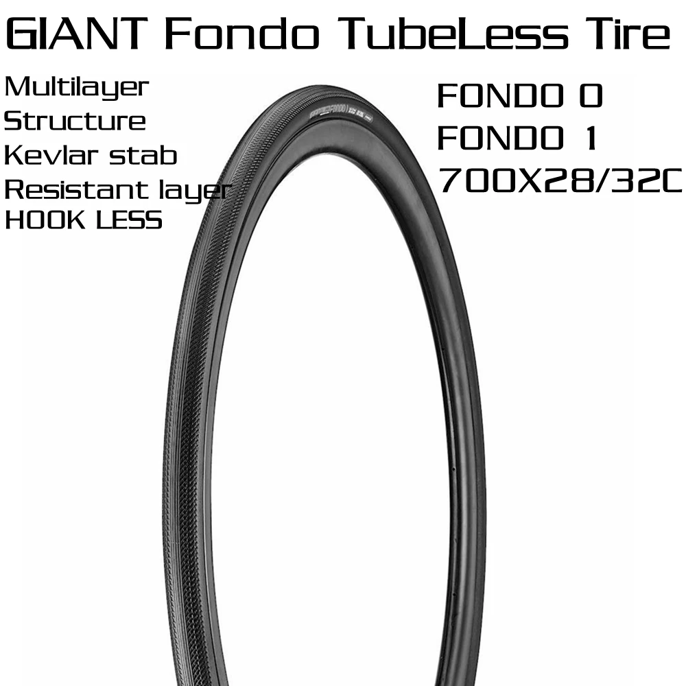 Giant  GAVIA FONDO 0 1 Tubeless Tyre Tire Gravel Compatible Hookless Rims Road Bike Bicycle 700X28C 32C