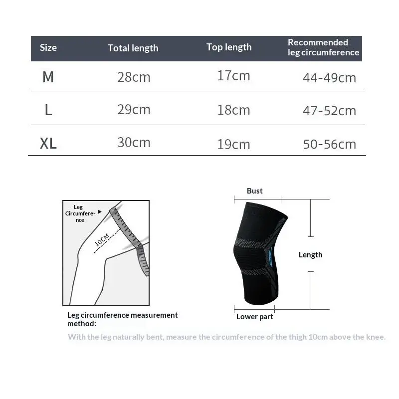 Knee Brace/Knee Support With Anti-Slip Silicone: Thick, Soft Fabric Provides Knee Support And Helps Prevent And Reduce Knee Pain
