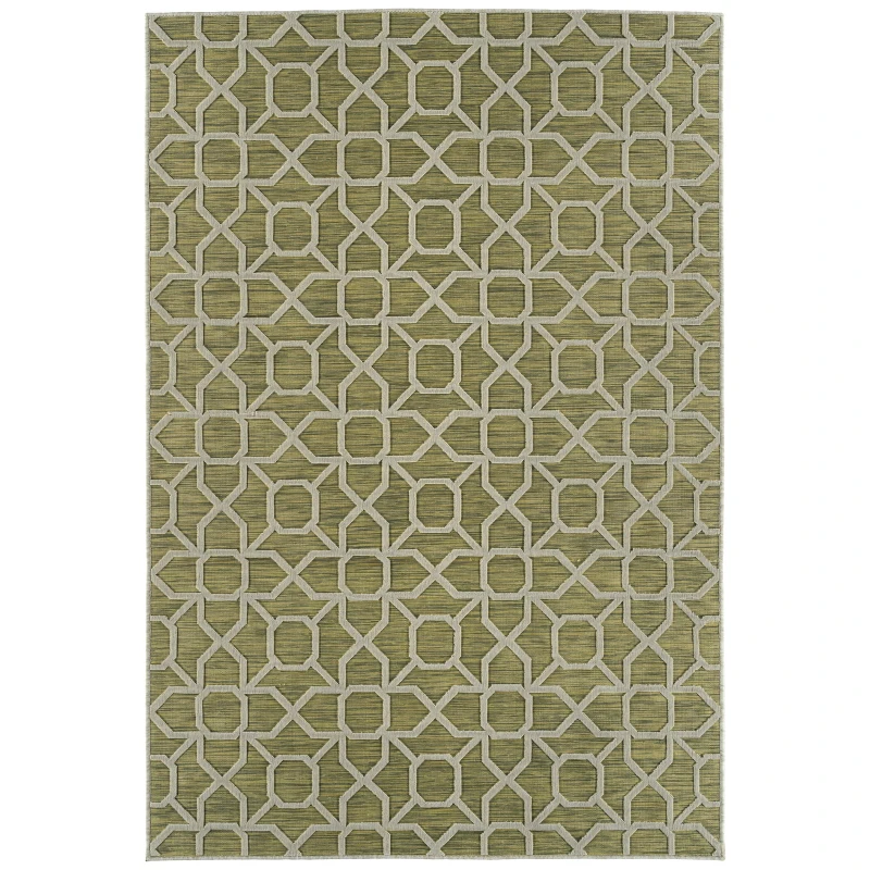 Contemporary, Transitional, Geometric, Textured, High-Low Cut & Loop 2' x 6' Runner