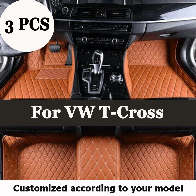 

Custom Car Floor Mats For VW TCross T-Cross Auto Carpets Foot Coche Accessories