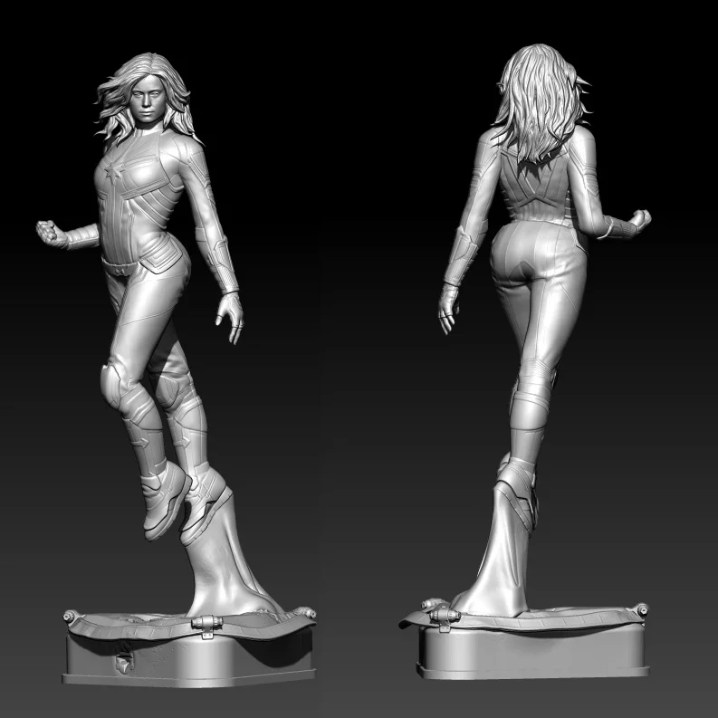 1/24 75mm 1/18 100mm Resin Model Kits Captain Girl Figure Unpainted No Color RW-1208