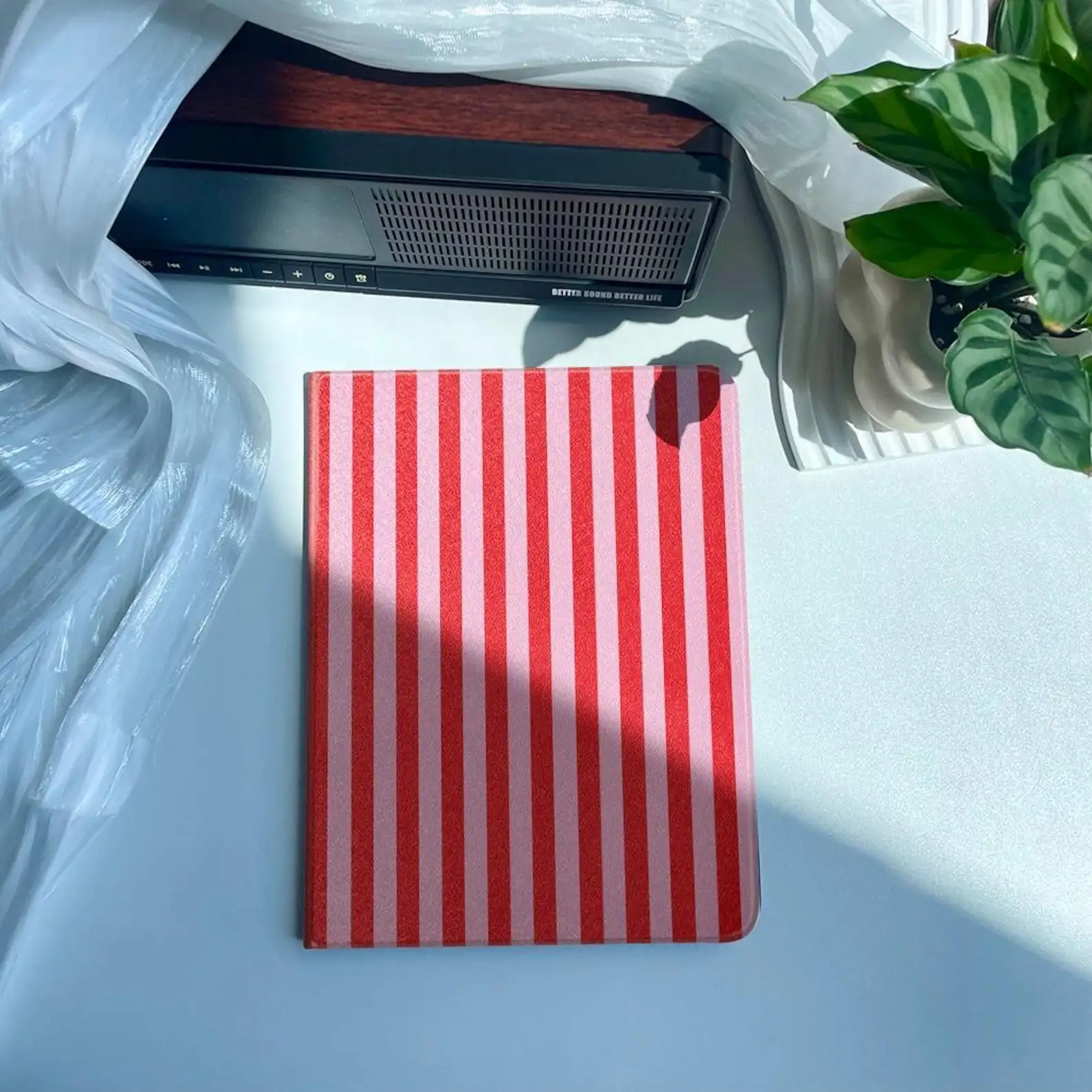 Retro Red and Pink Stripes ipad case For Apple Air 10.9 iPad Pro 2020 Cover for iPad 10.2 11 12.9in 2021 Mini 5 6 Case