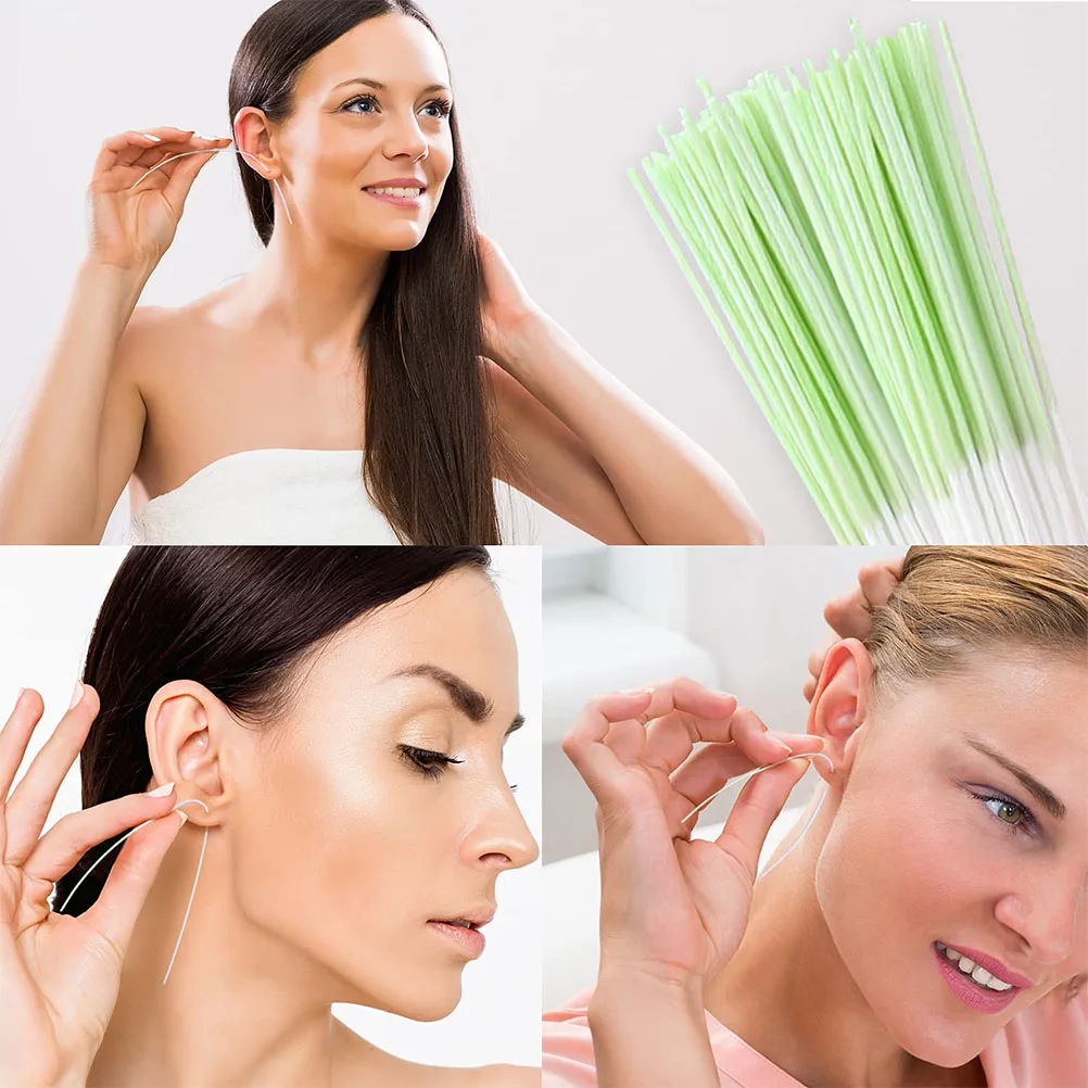 

350pcs Hole Cleaning Lines Set Earring Piercing Cleaner Floss Cotton Portable Care Tool Disposable Ear Piercing Clean Tools Ear