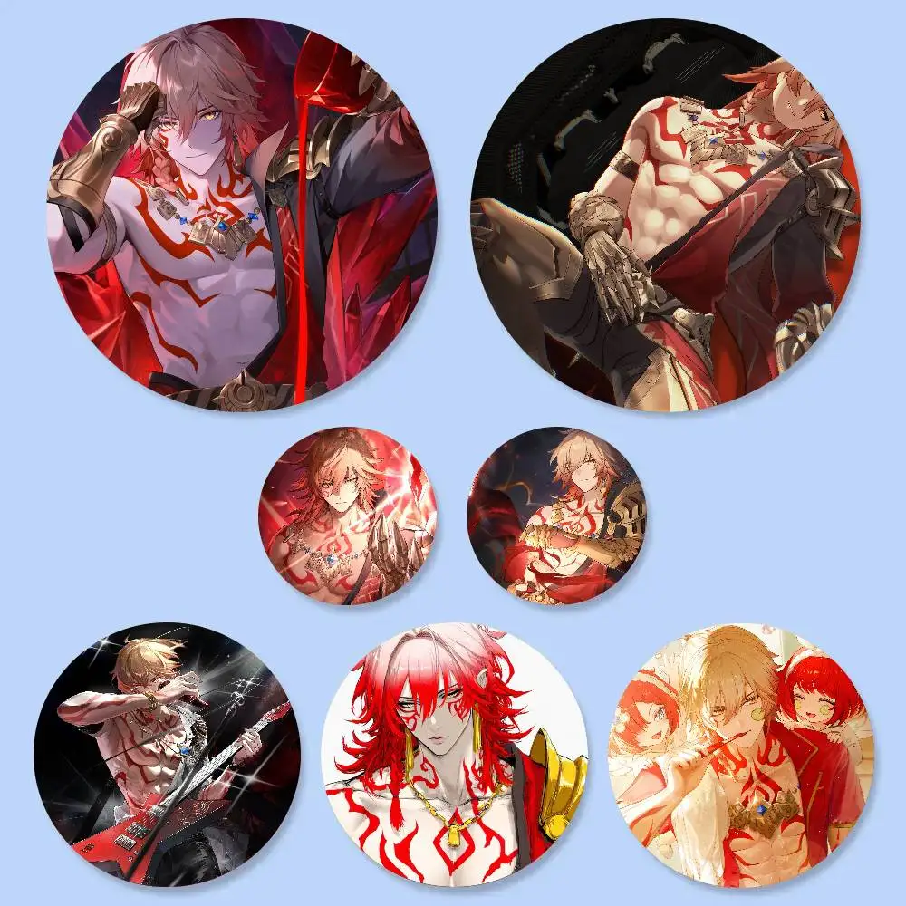 Mydei Animated Game Honkai Star Rail Badge Tinplate Meme Round Brooch For Hat Bag Creative Lapel Jewelry Accessories Gifts