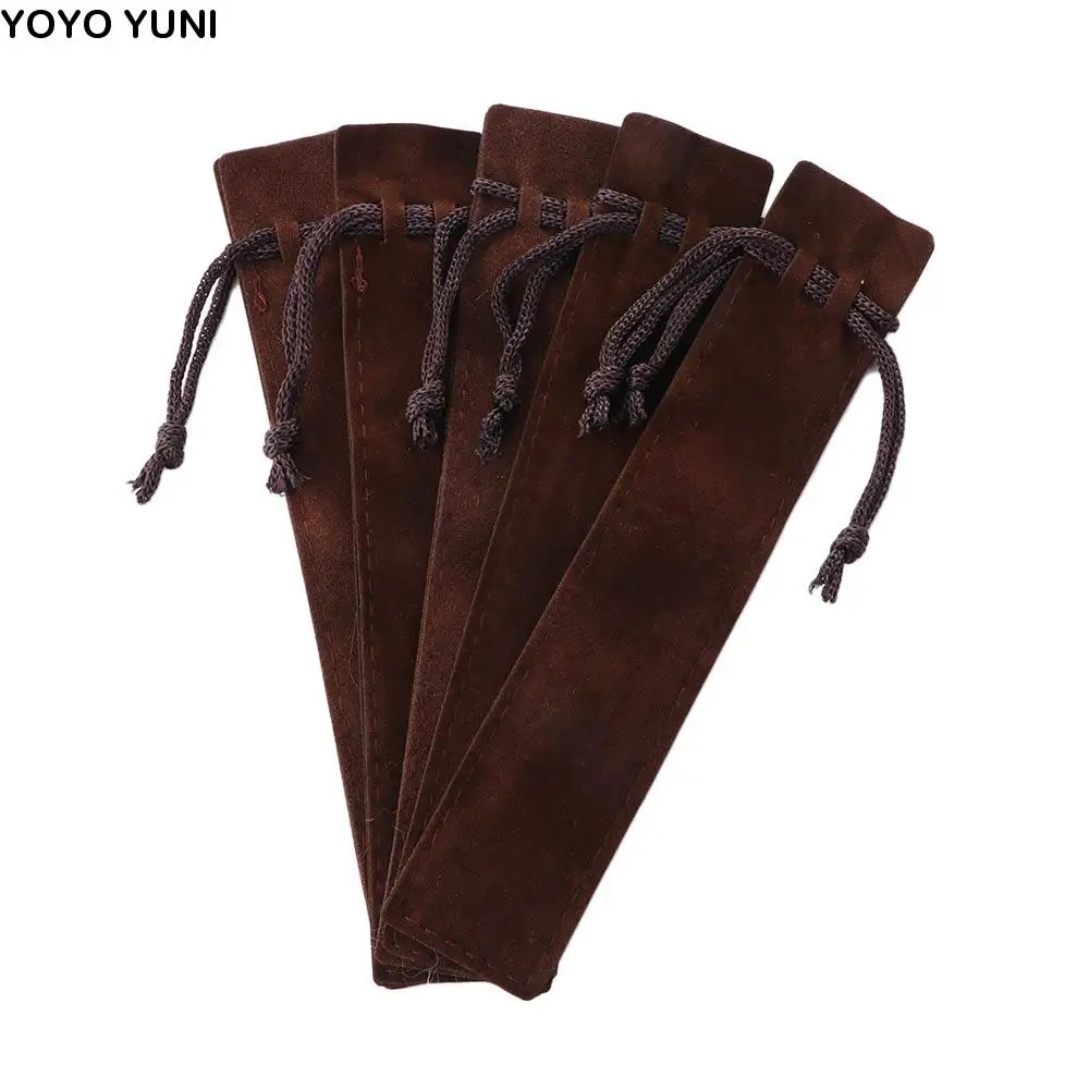 5 Colors Fountain Pen Pen Sleeve Holder Drawstring Pen Pouch Pen Bag Case Single Pencil Bag Velvet Pen Pouch Pencil Bag