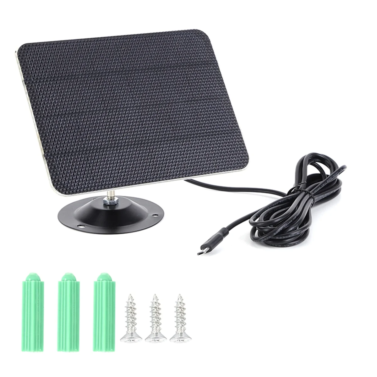 10W 5V USB Solar Panel Charger Kit IPX6 Waterproof 360 Adjustable Bracket for Security Camera Dome Mini Camera