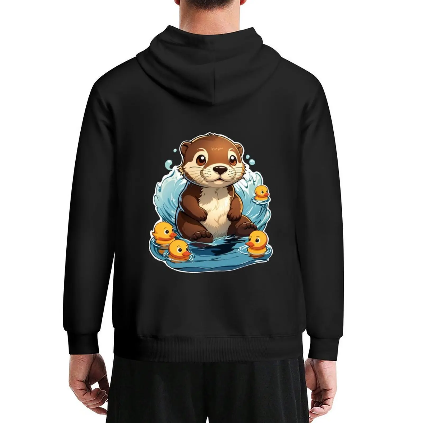 

Otter and Rubber Ducks Hoodie men's autumn clothes clothes for men anime clothes male anime hoodie