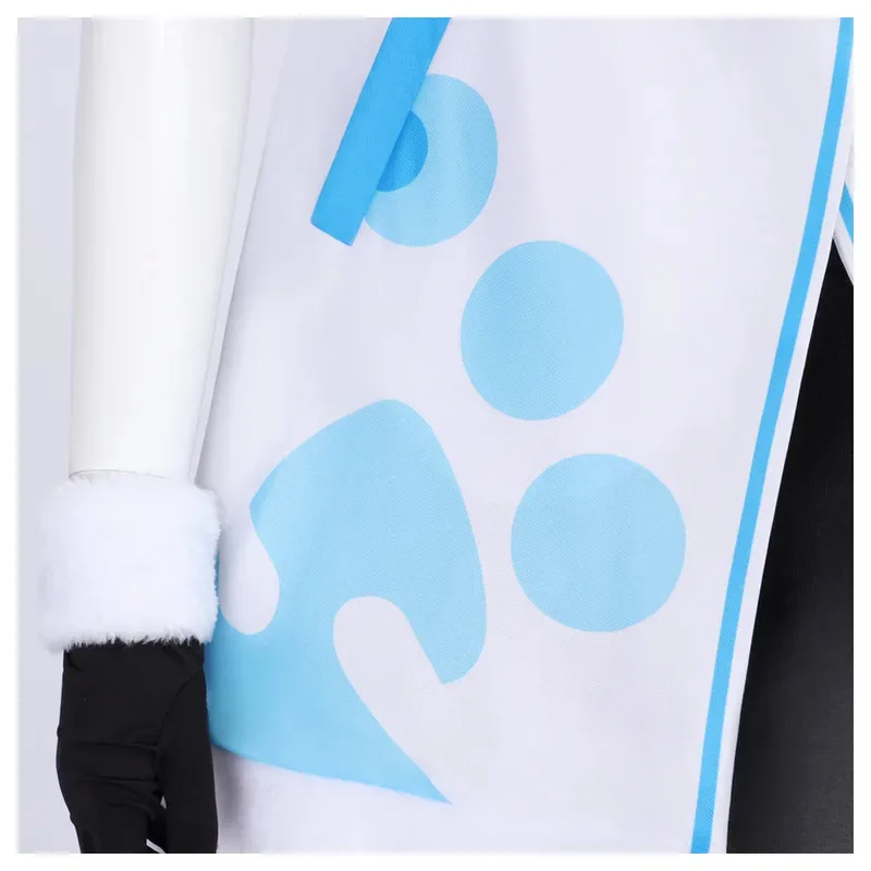 YouTuber زي فستان أبيض آذان أرنب هالوين كرنفال تأثيري Usada Pekora ازياء yj4k