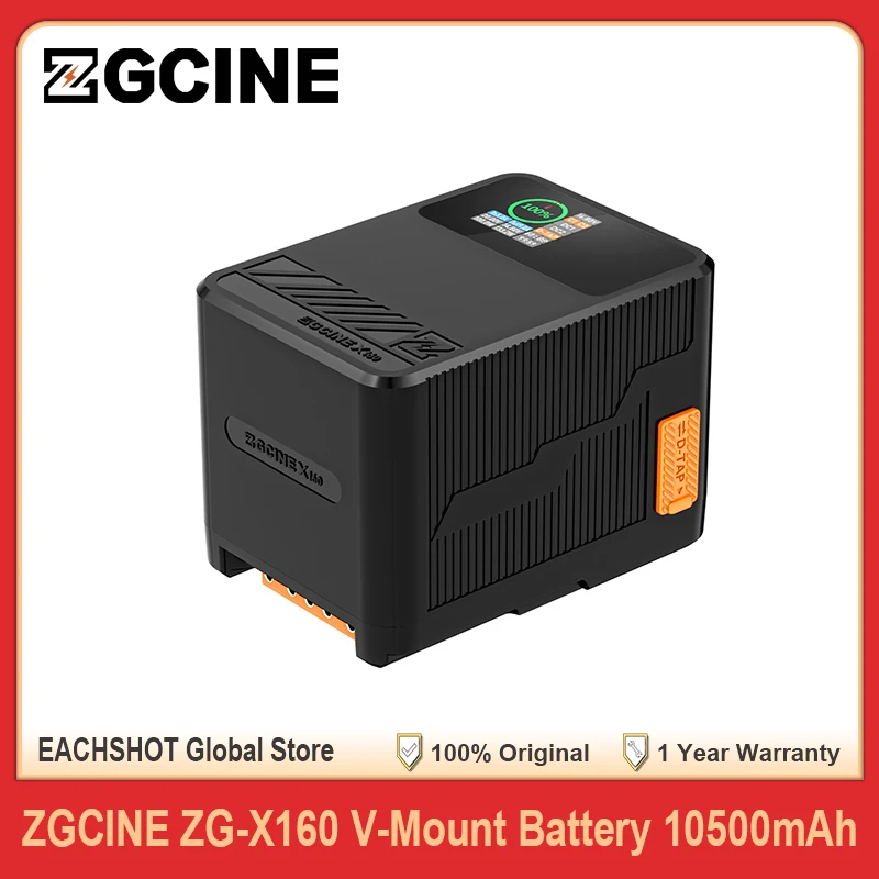 ZGCINE X160 V Mount Battery 14.8V 156Wh V Lock V Shape Battery PD Fast Charging Power Bank Auxiliary Battery For Camera DSLR