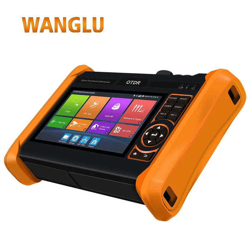 WANGLU 5.4 Inch Handheld  4K H.265 IP, 8MP ADH/TVI/CVI camera test, OPM VFL Fiber Cable Tester, combined with OTDR