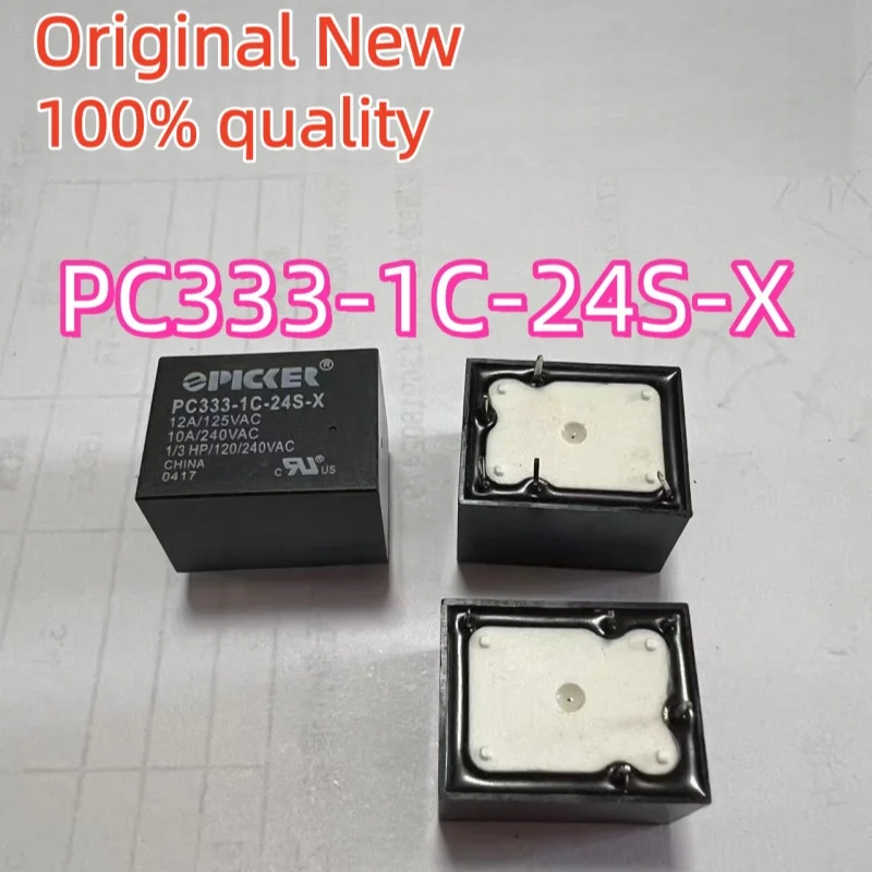 100%New Original New PC333‑1C‑24S‑X PICKER 24V 12A Power Relay 5Pins Electronic Components Relay Module