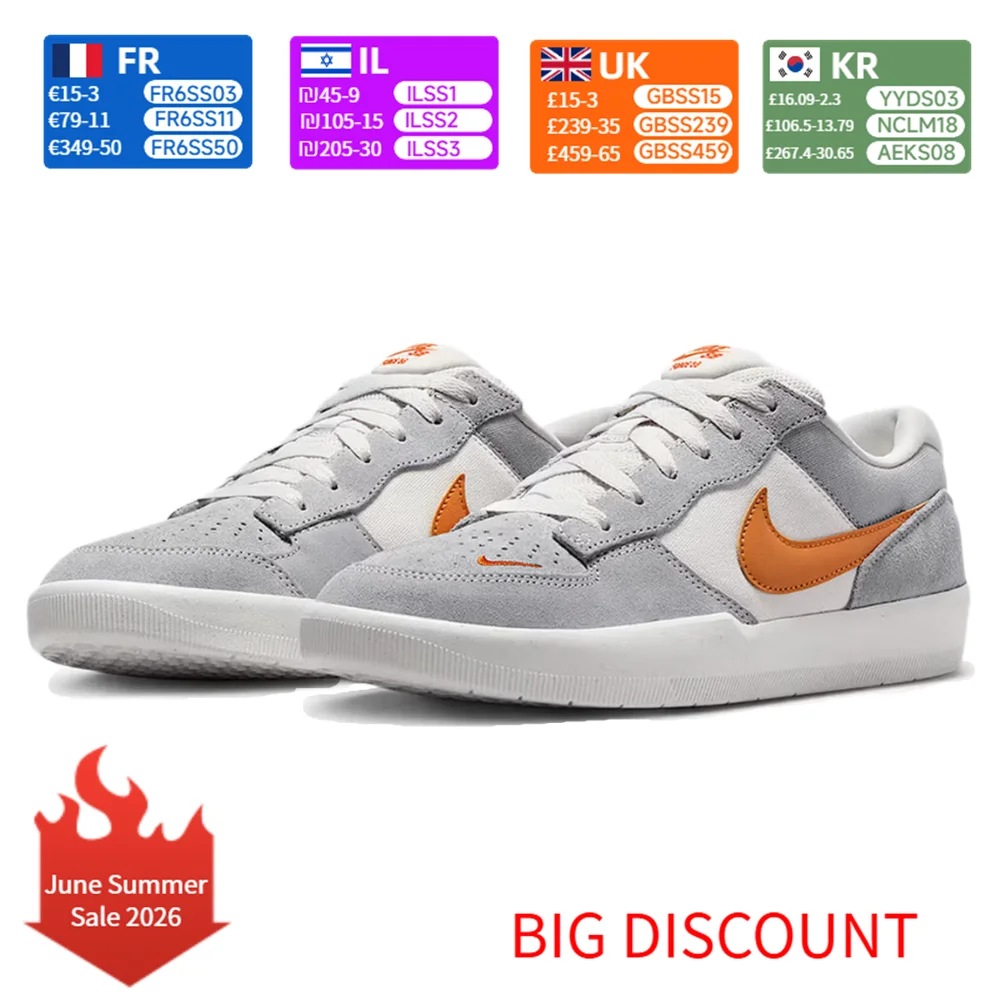 

Nike SB Force 58 Fabric Leather Versatile Style, Durable Performance Low-Top Lifestyle Casual Shoe Unisex Style DV5477-007