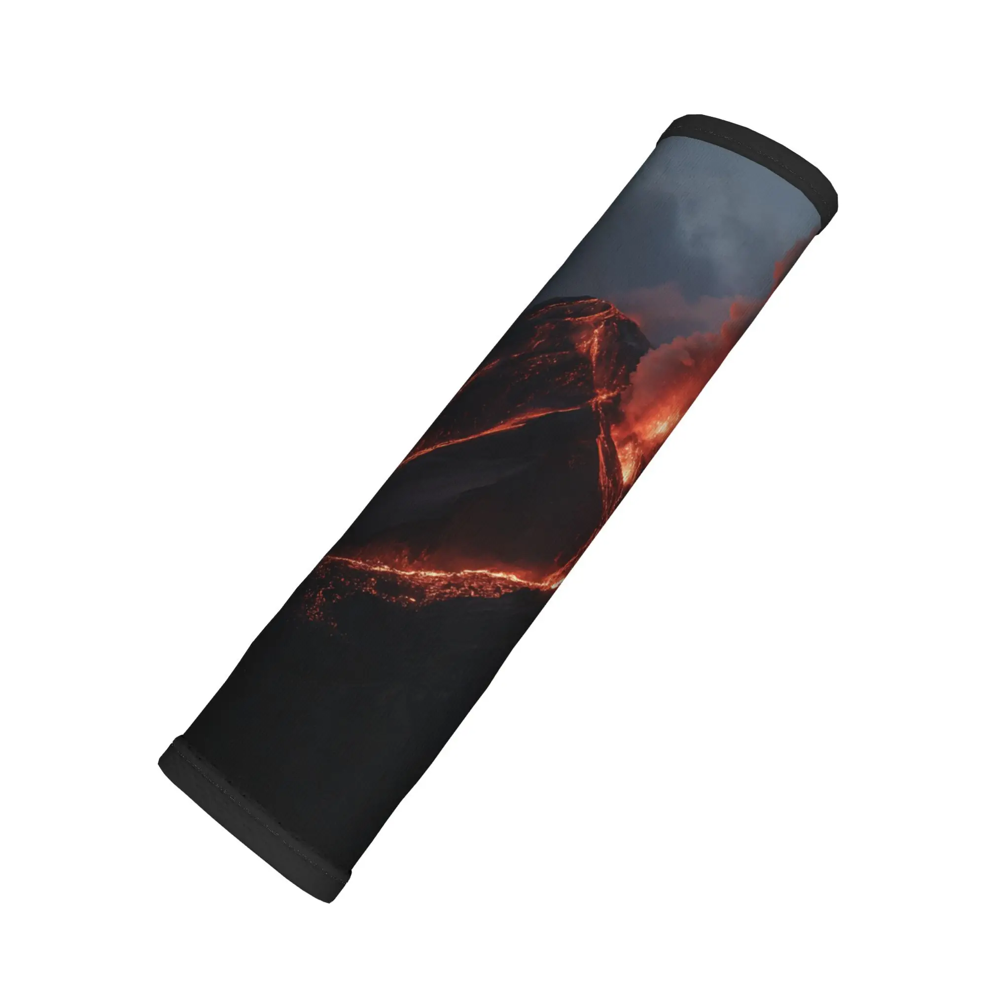 1pc Fiery Erupting Volcano: Glowing Lava Cascades Down Slopes Against Dusk Stormy Skies Car Anti-Kicking Mat, Car Seat Anti-Kick