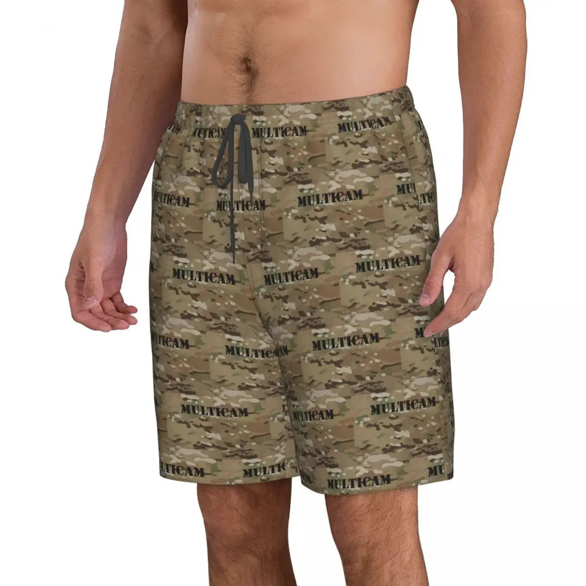 Multicam Tronchi mimetici per trota militare Pantaloncini da surf da spiaggia Pantaloni estivi da uomo casual ad asciugatura rapida