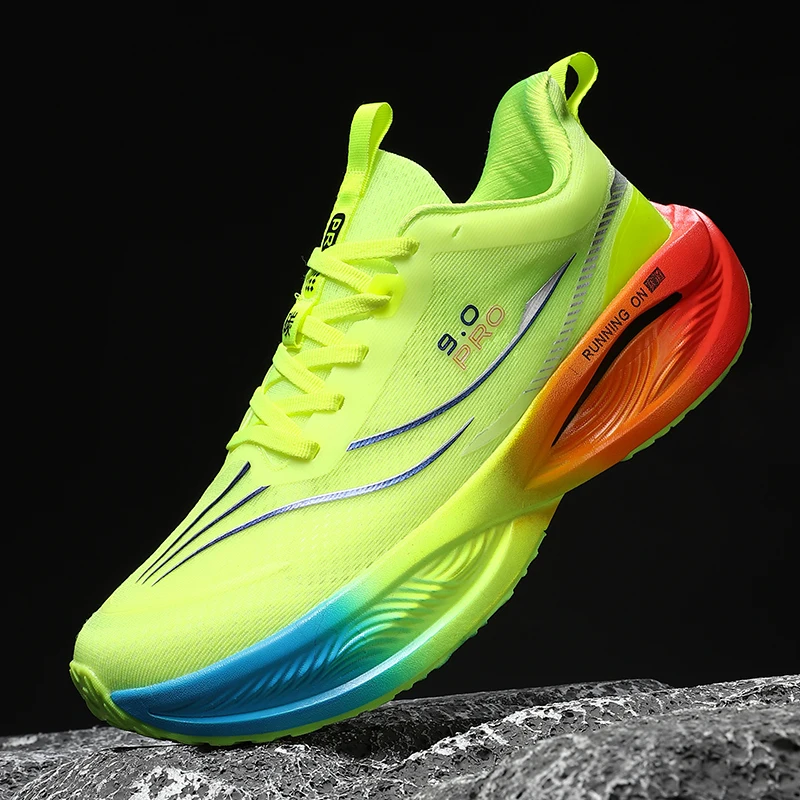 2026 New Men's Sneakers Night Fluorescent 3.0 Carbon Plate Cushioning Running Shoes Stable Rebound Training Shoes Jog Shoes