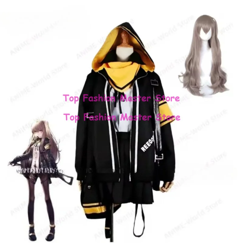 

Girls' Frontline UMP45 .45 ACP Universal Machine Gun Cosplay Costume With Wig Halloween Uniform