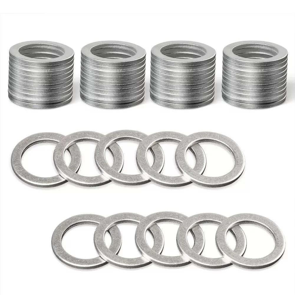 Gasket Solutions 100 Pcs Aluminum Oil Drain Washers Designed to Fit Numerous Vehicle Brands Including For MAZDA