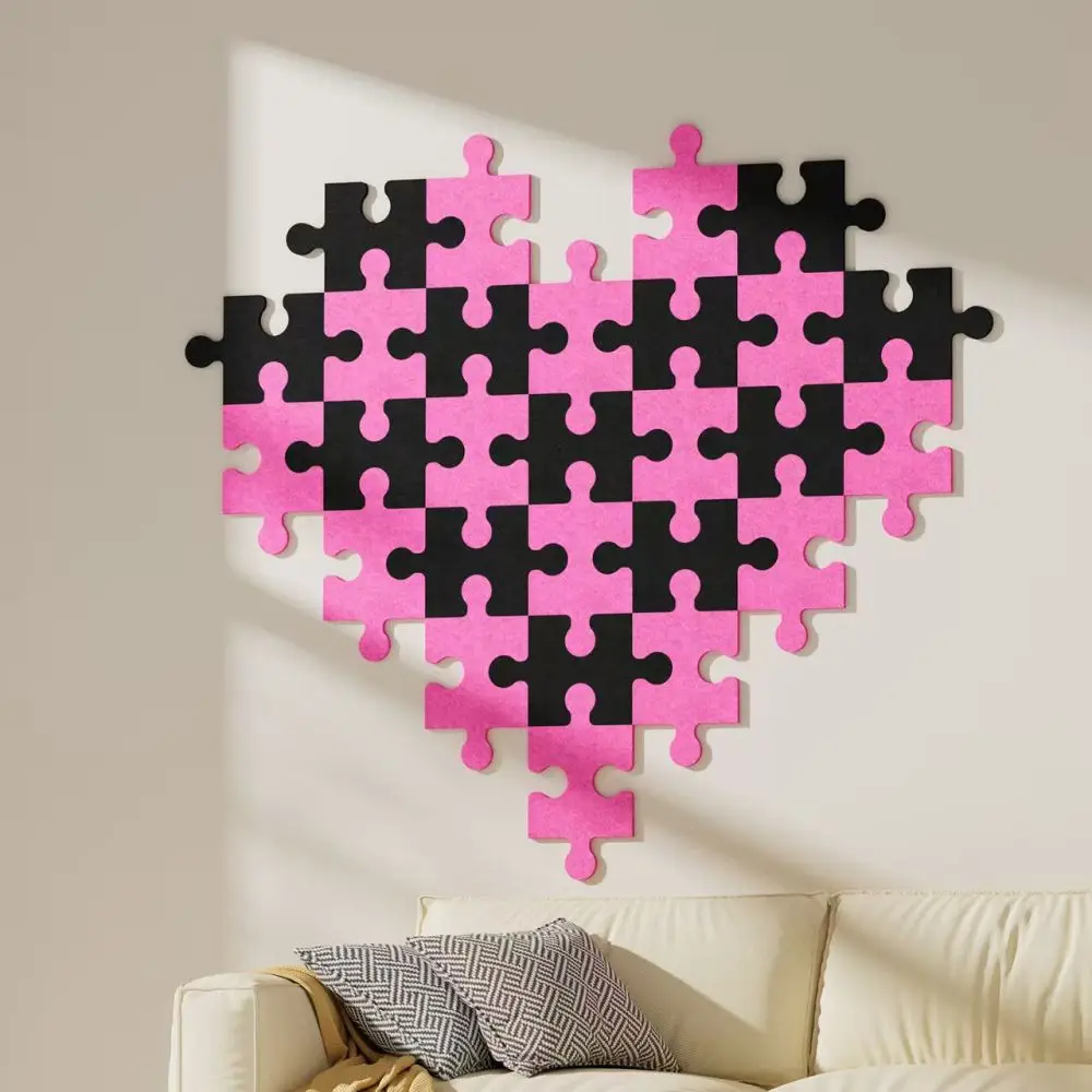 Modern Hexagon Felt Wall Tiles Sound Absorbing Board Picture Memo Bulletin Message Board Home Office Wall Decoration Art