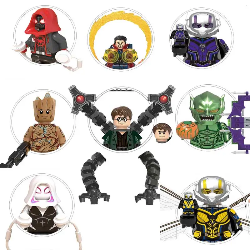 Disney Marvel Building Blocks Iron Man Doctor Strange Hulk Thanos SpiderMan Venom Hawkeye Bricks Toys