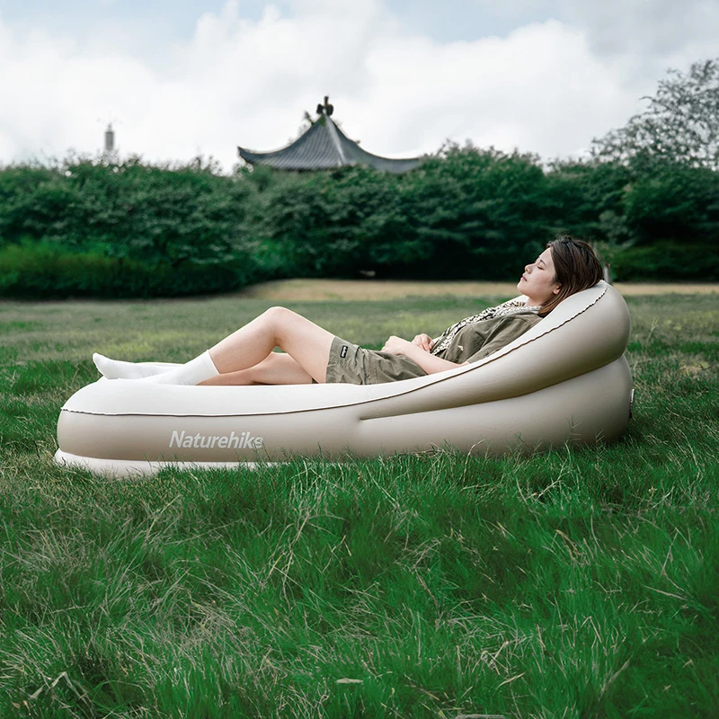 Naturehike Outdoor Foldable Inflatable Sofa Camping Lounge Couch Sleeping Bed Portable Foldable Air Travelling Beach Bed Chair