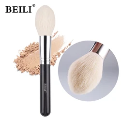 BEILI-brochas de maquillaje en polvo grandes, brocha de fibra de lana profesional, base Realmente suave, resalte, herramientas de maquillaje de belleza, color negro