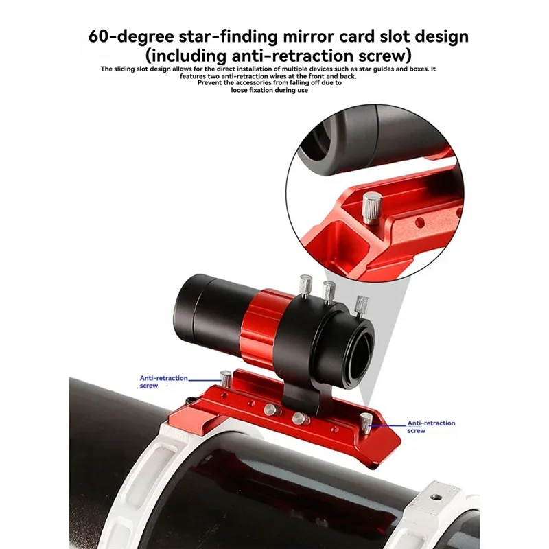Astronomical Telescope Dovetail Handle Bar, 60 Degree Guide Slot Equatorial Mount Handle For APO Guide Scope