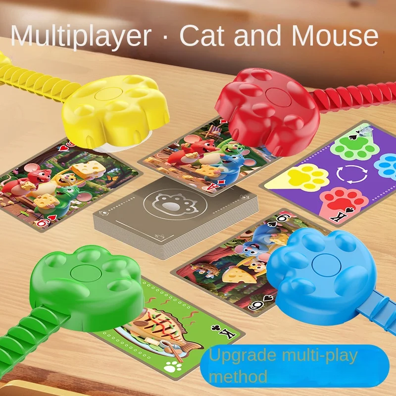 Cats Catch Mice Board Games Kids Toys Family Party Social Games Funny Card Memory Logical Thinking Children Education Table Game
