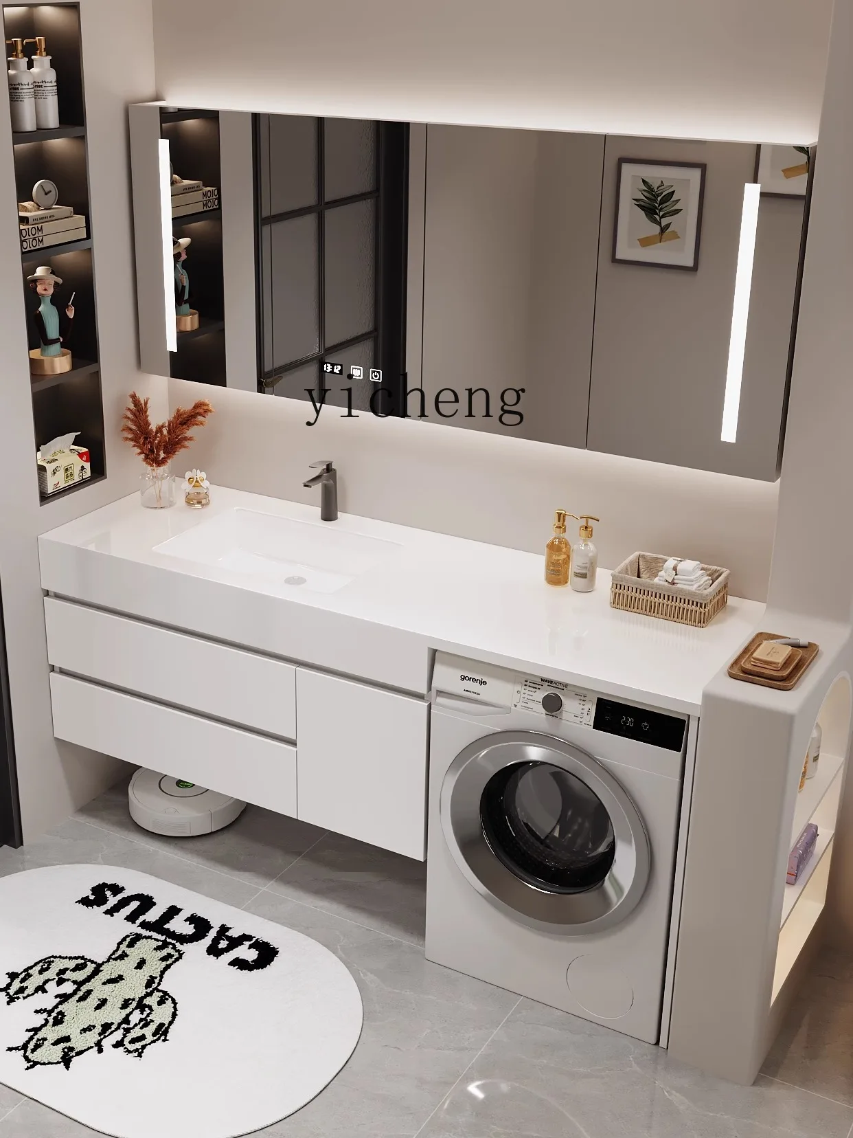 n1 Bathroom Drum Washing Machine Rock Plate Bathroom Wash Basin Balcony Washstand